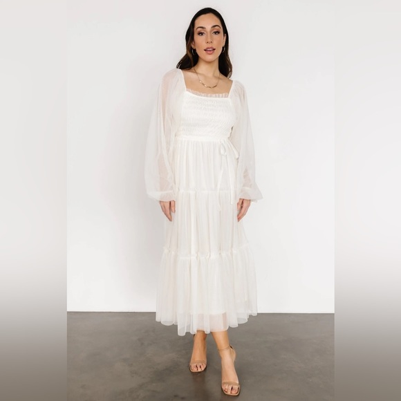 Baltic Born Dresses & Skirts - Baltic Born Katrina Tulle Maxi Dress in White